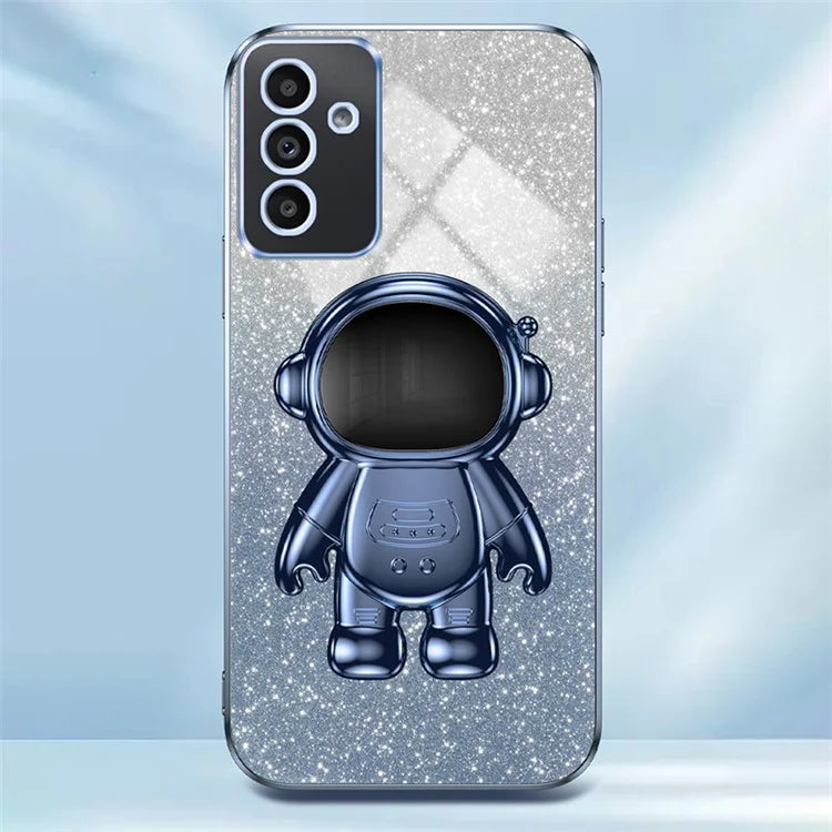 For Samsung Galaxy A24 4G Case PC+TPU Anti-scratch Phone Cover with Astronaut Kickstand