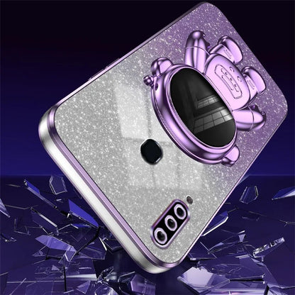 For Samsung Galaxy A20s Phone Cover Drop-resistant PC+TPU Astronaut Kickstand Case