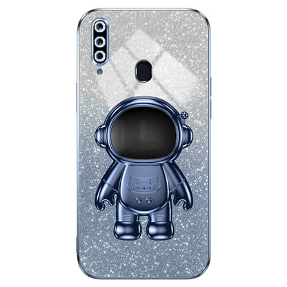 For Samsung Galaxy A20s Phone Cover Drop-resistant PC+TPU Astronaut Kickstand Case