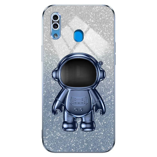 For Samsung Galaxy A20 / A30 Case Glitter PC+TPU Astronaut Kickstand Back Cover