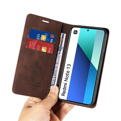 BETOPNICE 003 For Xiaomi Redmi Note 13 4G Case Card Slots RFID Blocking Phone Cover