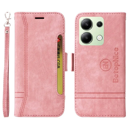 BETOPNICE 001 for Xiaomi Redmi Note 13 4G Case Imprinted Leather Phone Wallet Cover