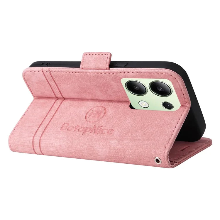 BETOPNICE 001 for Xiaomi Redmi Note 13 4G Case Imprinted Leather Phone Wallet Cover