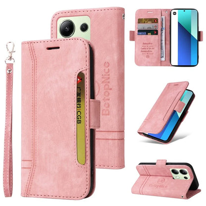 BETOPNICE 001 for Xiaomi Redmi Note 13 4G Case Imprinted Leather Phone Wallet Cover