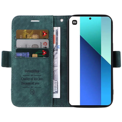 BETOPNICE 001 for Xiaomi Redmi Note 13 4G Case Imprinted Leather Phone Wallet Cover