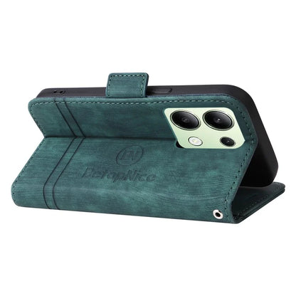 BETOPNICE 001 for Xiaomi Redmi Note 13 4G Case Imprinted Leather Phone Wallet Cover