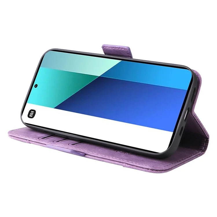 BETOPNICE 001 for Xiaomi Redmi Note 13 4G Case Imprinted Leather Phone Wallet Cover