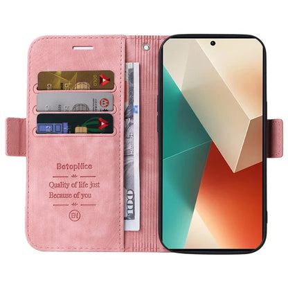 BETOPNICE 001 for Xiaomi Redmi Note 13 5G / Redmi Note 13 5G (China) Case Imprint Leather Cover