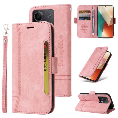 BETOPNICE 001 for Xiaomi Redmi Note 13 5G / Redmi Note 13 5G (China) Case Imprint Leather Cover