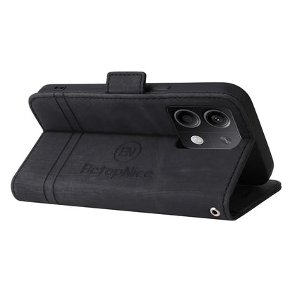 BETOPNICE 001 for Xiaomi Redmi Note 13 5G / Redmi Note 13 5G (China) Case Imprint Leather Cover