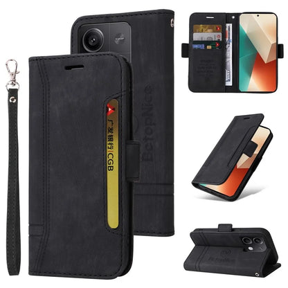 BETOPNICE 001 for Xiaomi Redmi Note 13 5G / Redmi Note 13 5G (China) Case Imprint Leather Cover