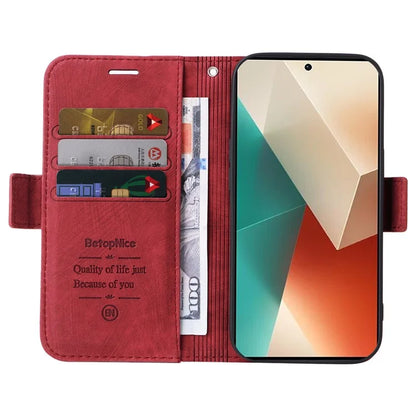 BETOPNICE 001 for Xiaomi Redmi Note 13 5G / Redmi Note 13 5G (China) Case Imprint Leather Cover