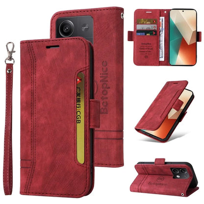 BETOPNICE 001 for Xiaomi Redmi Note 13 5G / Redmi Note 13 5G (China) Case Imprint Leather Cover