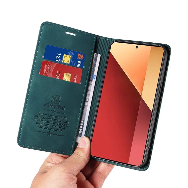 BETOPNICE 003 For Xiaomi Redmi Note 13 Pro 4G / Poco M6 Pro 4G Phone Cover Leather RFID Blocking Case