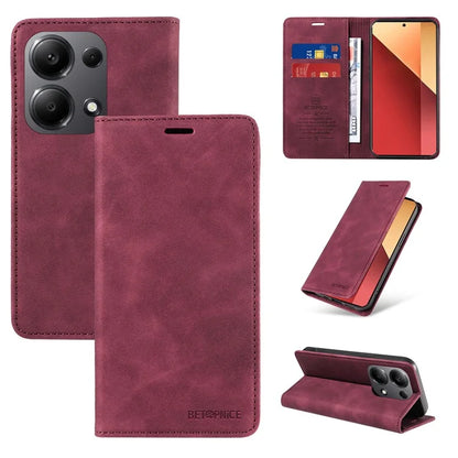 BETOPNICE 003 For Xiaomi Redmi Note 13 Pro 4G / Poco M6 Pro 4G Phone Cover Leather RFID Blocking Case