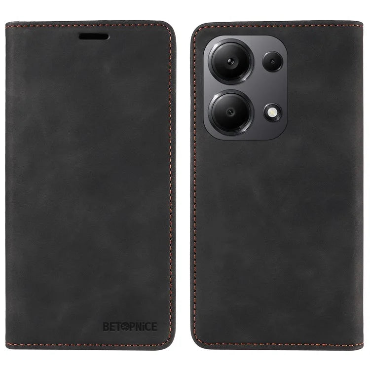 BETOPNICE 003 For Xiaomi Redmi Note 13 Pro 4G / Poco M6 Pro 4G Phone Cover Leather RFID Blocking Case
