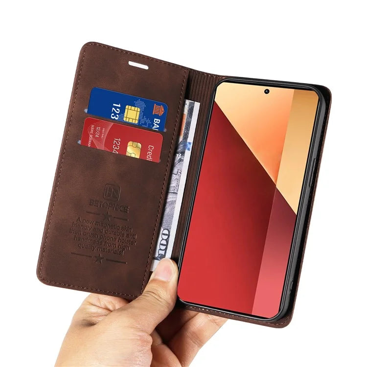BETOPNICE 003 For Xiaomi Redmi Note 13 Pro 4G / Poco M6 Pro 4G Phone Cover Leather RFID Blocking Case