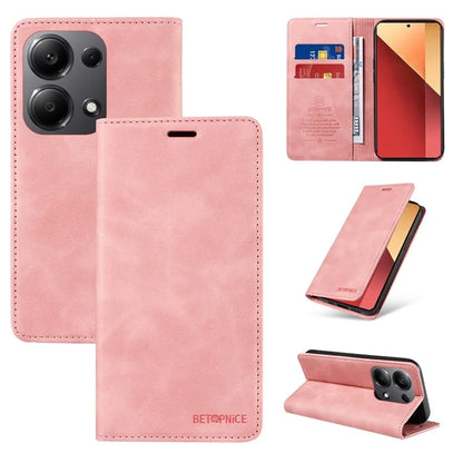 BETOPNICE 003 For Xiaomi Redmi Note 13 Pro 4G / Poco M6 Pro 4G Phone Cover Leather RFID Blocking Case