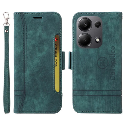 BETOPNICE 001 for Xiaomi Redmi Note 13 Pro 4G / Poco M6 Pro 4G Case with Hand Strap Leather Wallet Cover