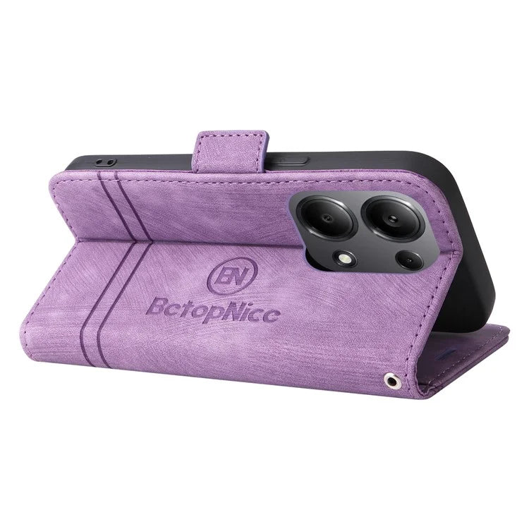 BETOPNICE 001 for Xiaomi Redmi Note 13 Pro 4G / Poco M6 Pro 4G Case with Hand Strap Leather Wallet Cover