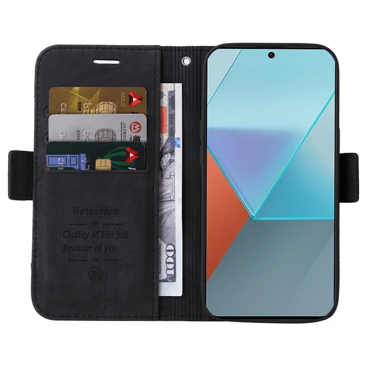 BETOPNICE 001 for Xiaomi Redmi Note 13 Pro 5G / Poco X6 5G Case Leather Wallet Smart Phone Cover