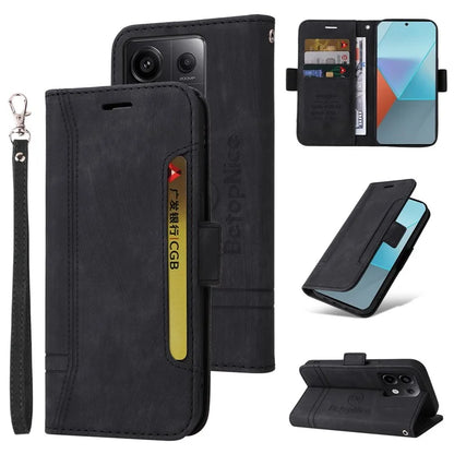 BETOPNICE 001 for Xiaomi Redmi Note 13 Pro 5G / Poco X6 5G Case Leather Wallet Smart Phone Cover