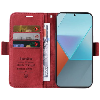 BETOPNICE 001 for Xiaomi Redmi Note 13 Pro 5G / Poco X6 5G Case Leather Wallet Smart Phone Cover