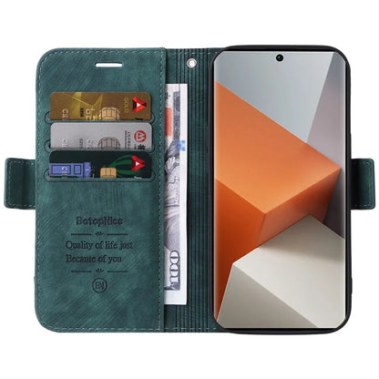 BETOPNICE 001 for Xiaomi Redmi Note 13 Pro+ 5G Phone Case Imprinted Lines Pattern Wallet Cover