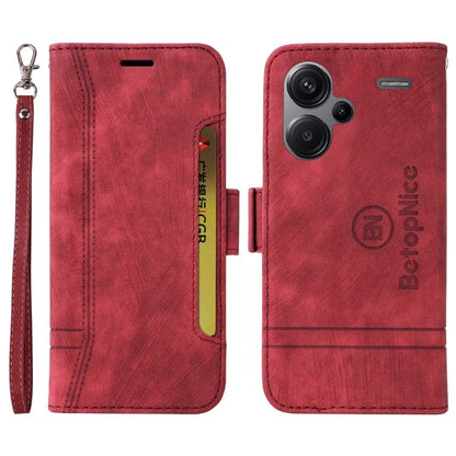 BETOPNICE 001 for Xiaomi Redmi Note 13 Pro+ 5G Phone Case Imprinted Lines Pattern Wallet Cover