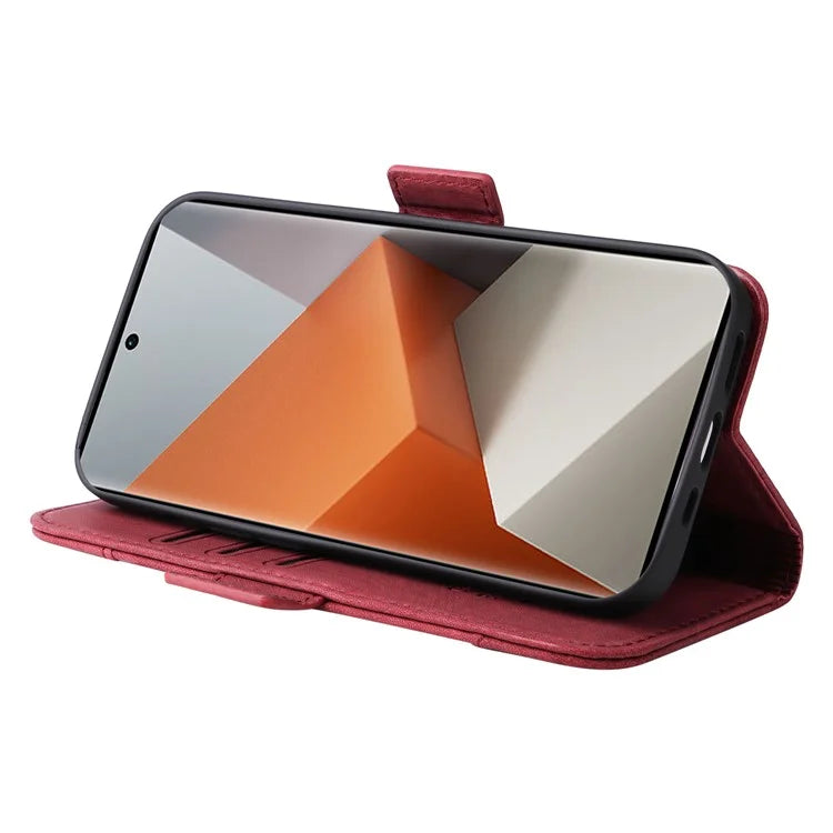 BETOPNICE 001 for Xiaomi Redmi Note 13 Pro+ 5G Phone Case Imprinted Lines Pattern Wallet Cover