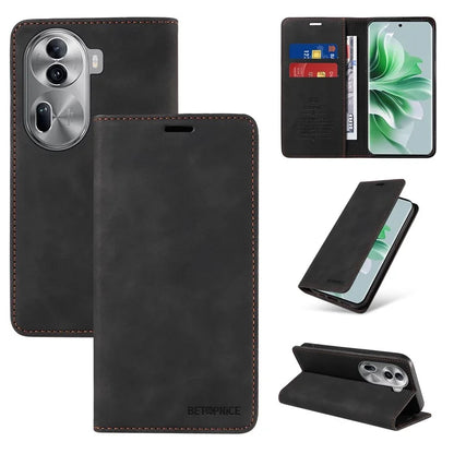 BETOPNICE 003 for Oppo Reno11 Pro 5G (Global) / Reno11 (China) 5G Case Card Slots Phone Cover RFID Blocking
