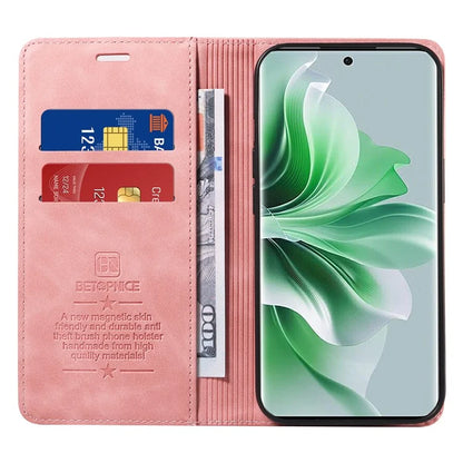 BETOPNICE 003 for Oppo Reno11 Pro 5G (Global) / Reno11 (China) 5G Case Card Slots Phone Cover RFID Blocking