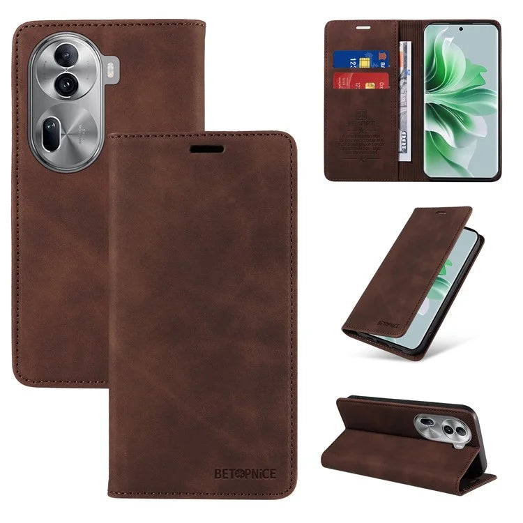 BETOPNICE 003 for Oppo Reno11 Pro 5G (Global) / Reno11 (China) 5G Case Card Slots Phone Cover RFID Blocking