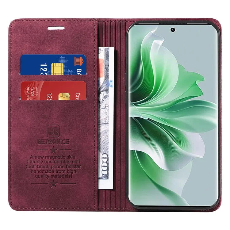 BETOPNICE 003 for Oppo Reno11 Pro 5G (Global) / Reno11 (China) 5G Case Card Slots Phone Cover RFID Blocking