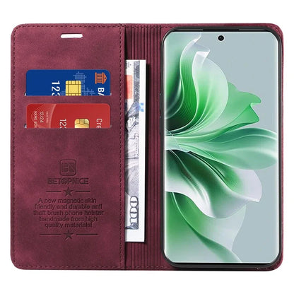 BETOPNICE 003 for Oppo Reno11 Pro 5G (Global) / Reno11 (China) 5G Case Card Slots Phone Cover RFID Blocking