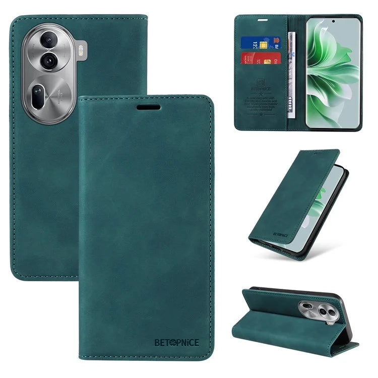 BETOPNICE 003 for Oppo Reno11 Pro 5G (Global) / Reno11 (China) 5G Case Card Slots Phone Cover RFID Blocking