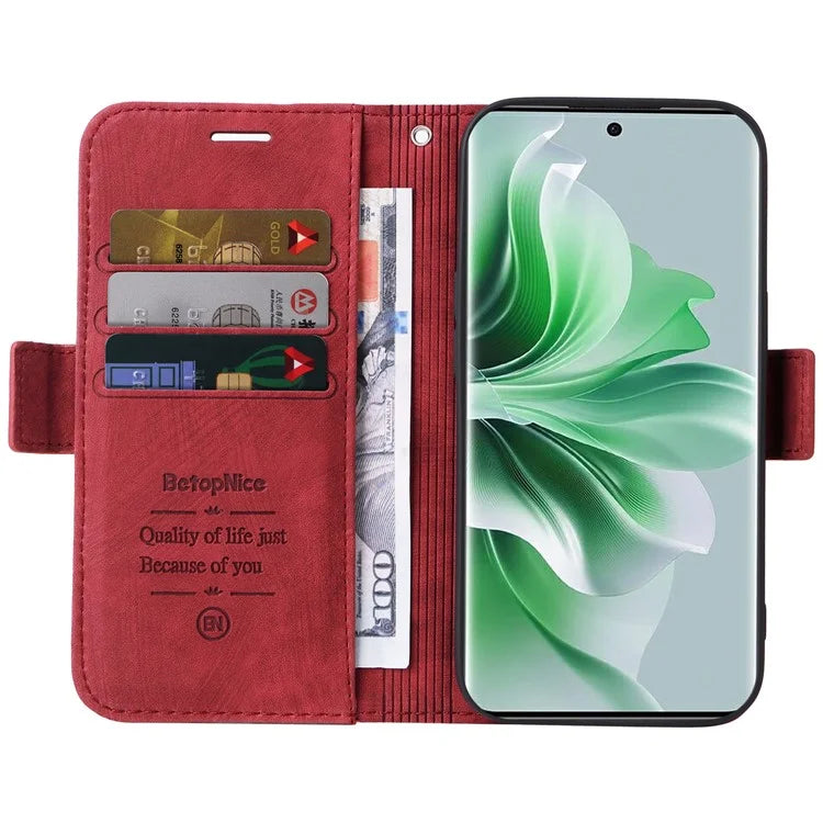 BETOPNICE 001 for Oppo Reno11 Pro 5G (Global) / Reno11 (China) 5G Case Magnetic Flip Stand Protective Cover