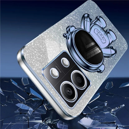 For Xiaomi Redmi Note 13 4G Case Glitter Powder Anti-scratch PC+TPU Phone Kickstand Cover