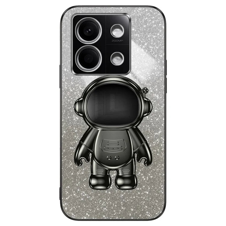 For Xiaomi Redmi Note 13 4G Case Glitter Powder Anti-scratch PC+TPU Phone Kickstand Cover