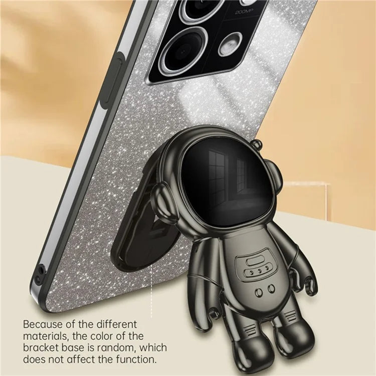 For Xiaomi Redmi Note 13 4G Case Glitter Powder Anti-scratch PC+TPU Phone Kickstand Cover