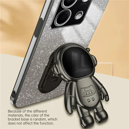 For Xiaomi Redmi Note 13 4G Case Glitter Powder Anti-scratch PC+TPU Phone Kickstand Cover