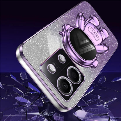 For Xiaomi Redmi Note 13 5G Cover Astronaut Kickstand Glitter Powder Mobile Phone Case
