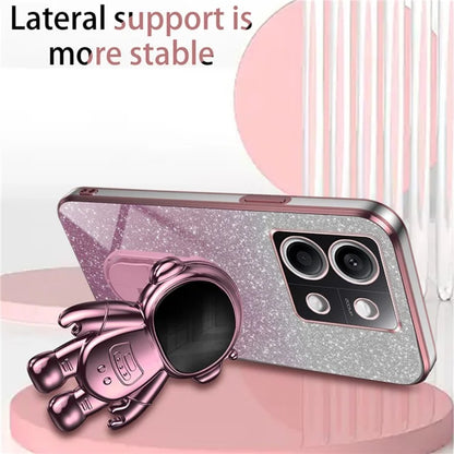 For Xiaomi Redmi Note 13 5G Cover Astronaut Kickstand Glitter Powder Mobile Phone Case