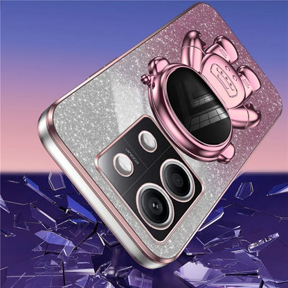 For Xiaomi Redmi Note 13 5G Cover Astronaut Kickstand Glitter Powder Mobile Phone Case