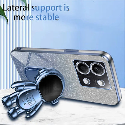 For Xiaomi Redmi Note 13 5G Cover Astronaut Kickstand Glitter Powder Mobile Phone Case