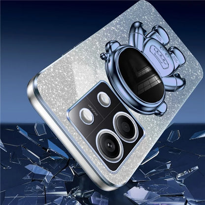 For Xiaomi Redmi Note 13 5G Cover Astronaut Kickstand Glitter Powder Mobile Phone Case