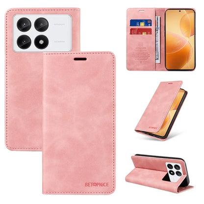 BETOPNICE 003 For Xiaomi Redmi K70E 5G / Poco X6 Pro 5G Case RFID Blocking Phone Stand Cover