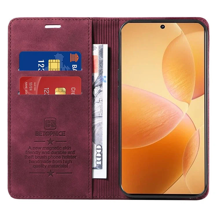 BETOPNICE 003 For Xiaomi Redmi K70E 5G / Poco X6 Pro 5G Case RFID Blocking Phone Stand Cover