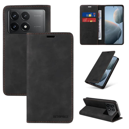 BETOPNICE 003 For Xiaomi Redmi K70 5G / Redmi K70 Pro 5G Case RFID Blocking Wallet Phone Protector