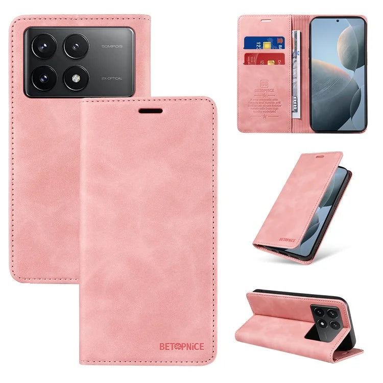 BETOPNICE 003 For Xiaomi Redmi K70 5G / Redmi K70 Pro 5G Case RFID Blocking Wallet Phone Protector